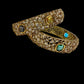 CZ Stone Antique Gold Kada Set | Traditional Indian Bangles