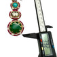 Luxury emerald color Stone Earrings | Gold-Tone Statement Jewelry