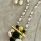 Sabyasachi inspired mala set in emerald multi  color