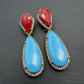 Multi Color Sabyasachi inspired Statement Earrings | Gold Plated CZ Dangler Jewelry | Modern Luxury highend Earrings |  Party Drop Earrings