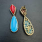 Multi Color Sabyasachi inspired Statement Earrings | Gold Plated CZ Dangler Jewelry | Modern Luxury highend Earrings |  Party Drop Earrings