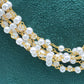 Pearl Mala Antique Gold Finish Jewelry Set - Traditional Indian Elegance