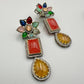 Bollywood Sabyasachi  inspired  Indian Designer Earrings , gold finish,Victorian,Ad stones
