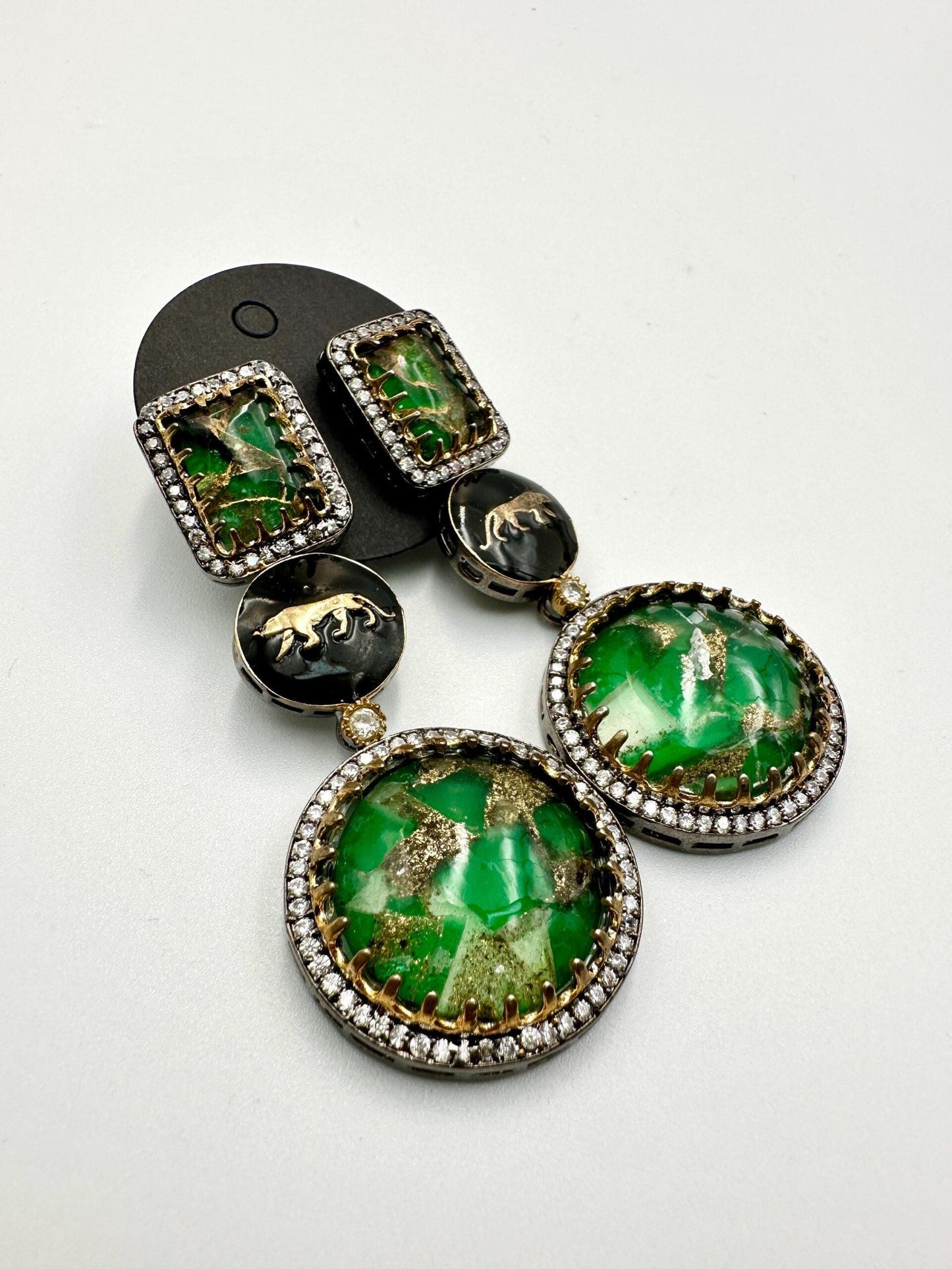 Bollywood Sabyasachi  inspired  Indian Designer Earrings , gold finish,Victorian,Ad stones
