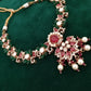 Regal Ruby & Emerald Bridal Choker | Kundan Pearl Necklace Set | Indian Wedding Jewelry | Pakistani Bridal Jewellery