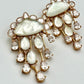 Bollywood Indian Designer high end Earrings with doublet stone, gold finish,Victorian,Ad stones