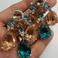 Sparkling Teardrop Crystal Earrings | Luxury Statement Drop Earrings | 6 Color Options | Bridal & Party Jewelry