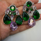 Sparkling Teardrop Crystal Earrings | Luxury Statement Drop Earrings | 6 Color Options | Bridal & Party Jewelry