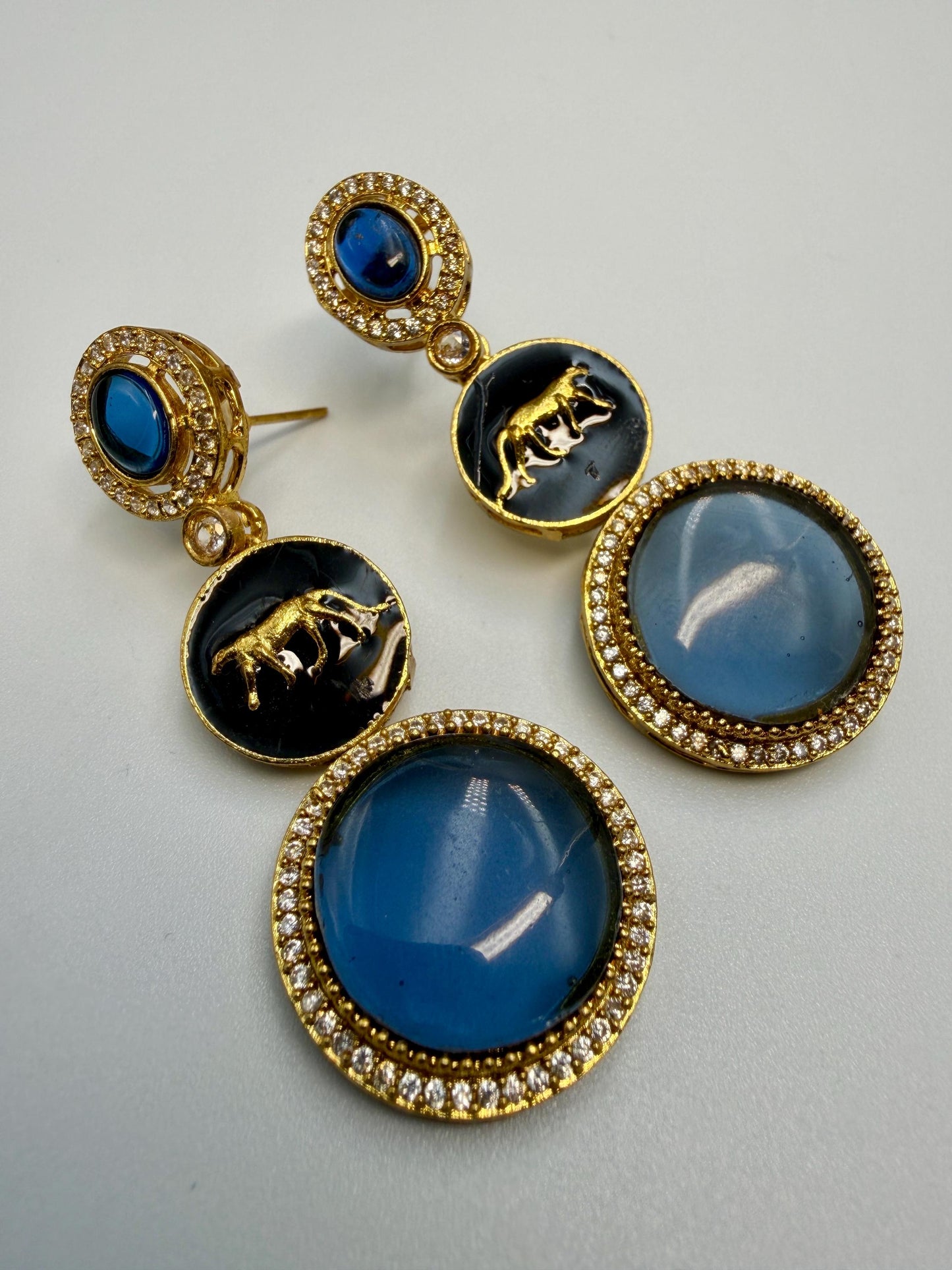 Luxury Panther Zircon Studs | Indian Ethnic Jewelry