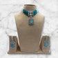 Royal Aqua Crystal Choker Set • Multi-Layer Beaded Necklace & Earrings • Elegant Statement Jewelry Gift