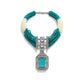 Royal Aqua Crystal Choker Set • Multi-Layer Beaded Necklace & Earrings • Elegant Statement Jewelry Gift