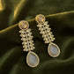 Elegant Kundan Drop Earrings • Gold CZ Stone Bridal Wedding Jewelry