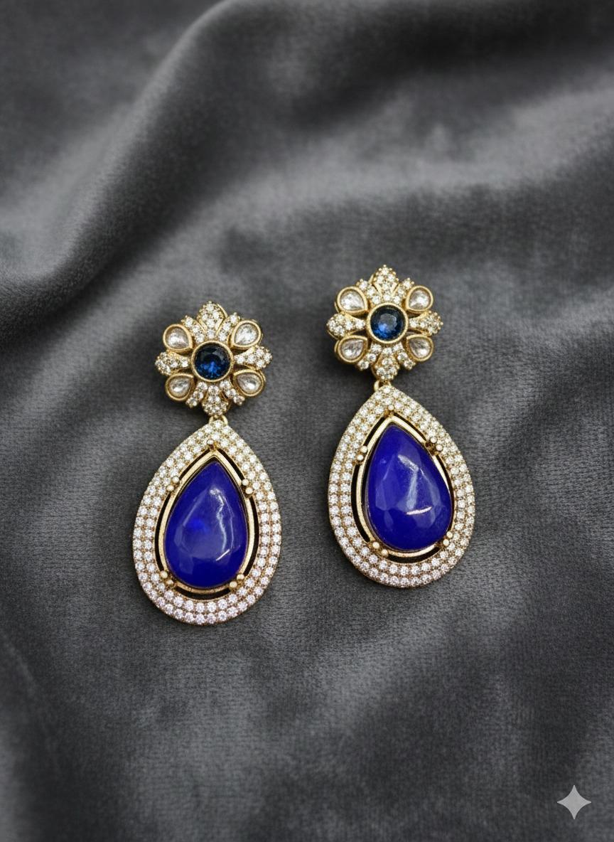 Teardrop Earrings • Kundan Pearl Dangle Earrings • Bridal Statement Jewelry • 7 Color Options