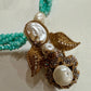 Turquoise Pearl Necklace Set | Baroque Pearl Pendant Jewelry | Handmade Beaded Choker & Earrings