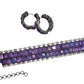 Purple Crystal Choker Necklace Set • Amethyst Statement Choker with Matching Earrings • Elegant Evening Jewelry