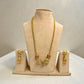 Traditional Gold Tone Necklace Set with Matching Earrings | Indian Wedding Jewelry Set | Ethnic Statement Jewelry