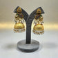 Antique Gold Jhumka Earrings • Handcrafted Indian Temple Jewelry with Pearl Drops • Traditional Bridal Statement Earrings
