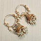 Gold Hoop Jhumka Earrings with Pearl Drops | Traditional Indian Statement Earrings