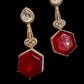 Gold Tone Teardrop Earrings | Bridal Statement Jewelry
