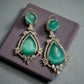Gold Tone Teardrop Earrings | Bridal Statement Jewelry