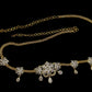 Gold Tone Floral Waist Chain Belt • Embellished Bridal Kamarbandh • Adjustable Wedding Jewelry
