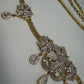 Gold Tone Floral Waist Chain Belt • Embellished Bridal Kamarbandh • Adjustable Wedding Jewelry