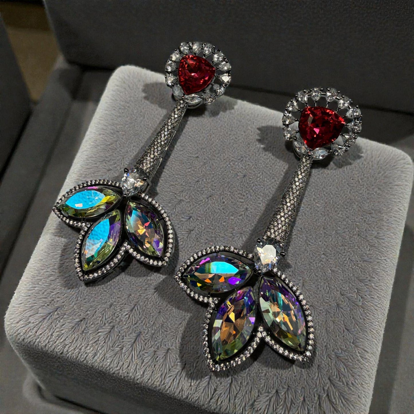 Luxury Long Statement Drop Earrings | Designer Evening Earrings | Bold Party Wear Jewelry for Weddings & Events