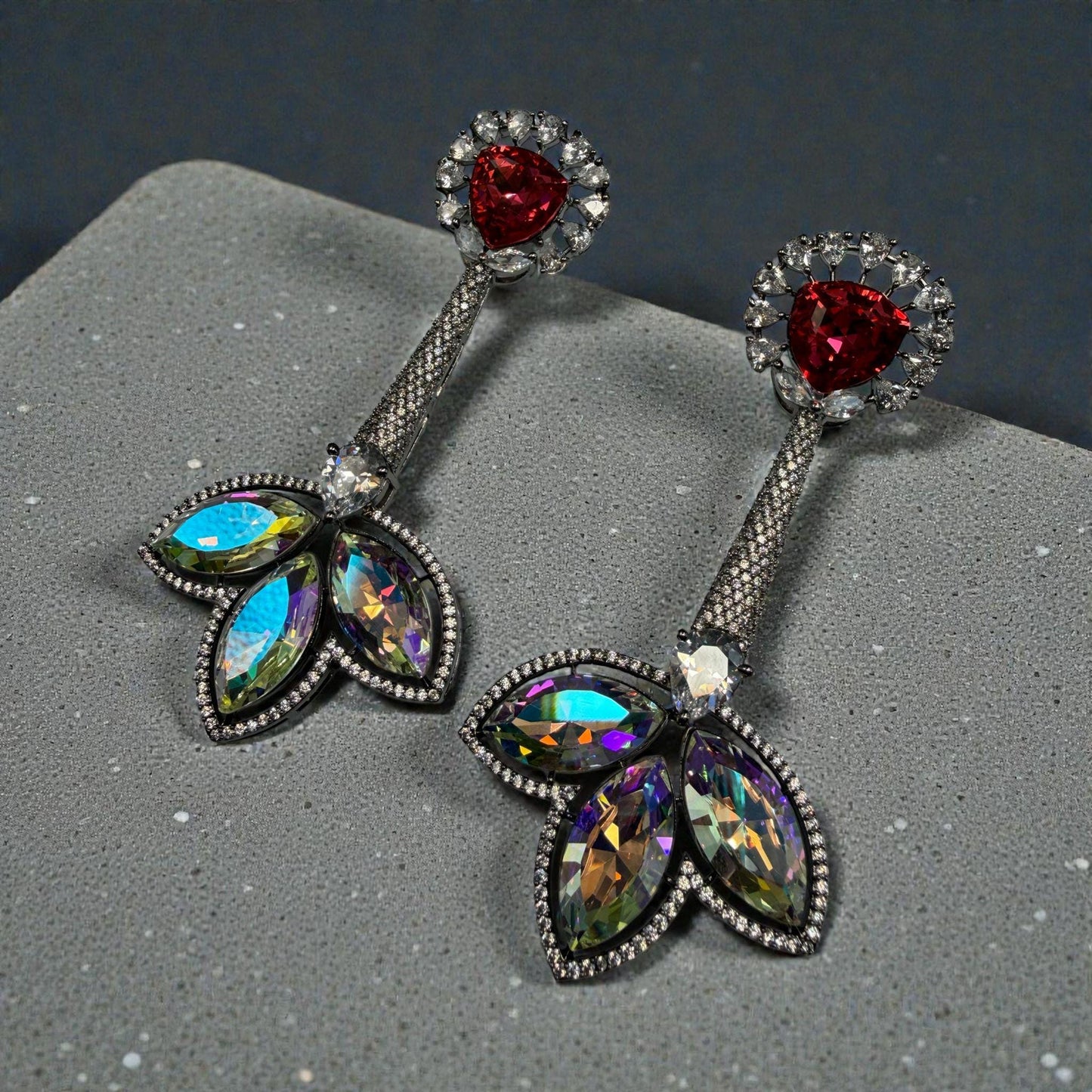 Luxury Long Statement Drop Earrings | Designer Evening Earrings | Bold Party Wear Jewelry for Weddings & Events