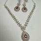 Luxury Teardrop Necklace Set with Matching Earrings | Bridal Statement Jewelry | Elegant Wedding & Evening Wear Set