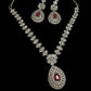 Luxury Teardrop Necklace Set with Matching Earrings | Bridal Statement Jewelry | Elegant Wedding & Evening Wear Set