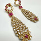 Gold Plated Teardrop Earrings – CZ Stones and Ruby