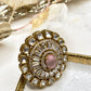 Maha Rani Gold plated antique finish kundan bold ring