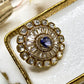 Maha Rani Gold plated antique finish kundan bold ring