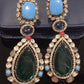 Kundan Teardrop Earrings | Multicolor Crystal Bridal Jewelry