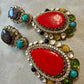 Kundan Teardrop Earrings | Multicolor Crystal Bridal Jewelry