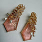 Statement Drop Earrings | Gold Tone Designer Earrings | Elegant Party & Wedding Jewelry