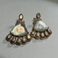 Blush Statement Earrings | Gold Tone Designer Drop Earrings | Vintage Inspired Party & Wedding Jewelry