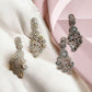 Rose Gold Paisley Chandelier Earrings | Long CZ Statement Earrings | Wedding Jewelry