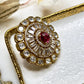Maha Rani Gold plated antique finish kundan bold ring