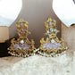 Gold Tone Kundan Pearl Jhumka Earrings | Bridal Statement Earrings | Traditional Indian Wedding Jewelry