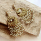 Royal Pearl Crescent Chandelier Earrings | Long Indian Jhumka Earrings | Bridal Traditional Jewelry women gift