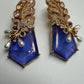 Statement Drop Earrings | Gold Tone Designer Earrings | Elegant Party & Wedding Jewelry