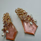 Statement Drop Earrings | Gold Tone Designer Earrings | Elegant Party & Wedding Jewelry