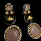 Pink Statement Drop Earrings Designer Earrings | Gold Tone Party & Wedding Jewelry