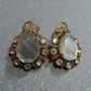 Blush Statement Earrings | Gold Tone Designer Drop Earrings | Vintage Inspired Party & Wedding Jewelry