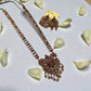 Bollywood India kundan and pearl mala with earrings.