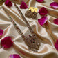 Bollywood India kundan and pearl mala with earrings.