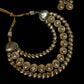 Bollywood India Pakistani kundan necklace multi layered with earrings.