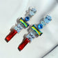 Rainbow Crystal Drop Earrings | Multicolor Geometric Statement Earrings | Modern Luxury Party Jewelry