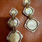 Mother of pearls Earrings with Gold Tone Setting - Indian Traditional Jewelry